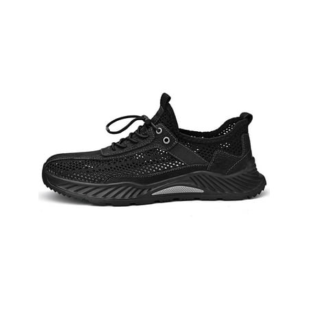 

Daeful Men Athletic Shoes Mesh Sneakers Slip On Running Shoe Mens Breathable Stylish Sport Trainers Black 11