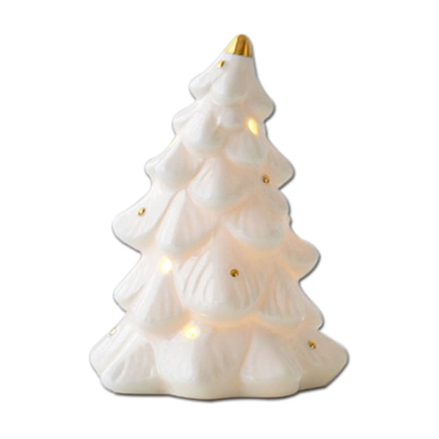 Christmas Decorations for The Home Ceramic Christmas Desktop Home Decoration Christmas Gift Small Scene Layout Props White Christmas Decorations
