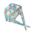 thumbnail image 5 of Colorful Easter Print Adjustable Scrub Cap for Women and Men Surgical Working Hat with Button and Tie Fastener 2026 Light Blue, 5 of 5