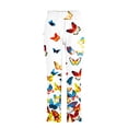 thumbnail image 5 of Womens Linen Capris for Summer,Women's Capri Pants Floral Print Casual Summer Cotton Cropped Pants Trousers,Linen Pants for Women Elastic Waist Palazzo Lounge Pants, 5 of 5