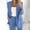 Blue, variant on Idoravan Cardigans for Women Spring Women's Tops Fashion Women Casual Solid Lapel Petite Suit Long Sleeves Coat Cardigan Tops Tailored Coat