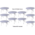 thumbnail image 3 of Kwik-Covers 10 Pack Round Plastic Table Cover - 72" Round, Blue Gingham, 3 of 4