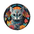 thumbnail image 2 of DouZhe Waterproof Spare Tire Cover, Cute Chartreux Kitten Cat Prints Adjustable Wheel Covers Fit for Jeep Trailer RV SUV Car, 16 inch, 2 of 7