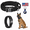 Black, variant on Tactical Dog Collar, Adjustable Military Training Nylon Dog Collar with Control Handle and Heavy Metal Buckle for Medium and Large Dogs, with Patches and Airtags Case
