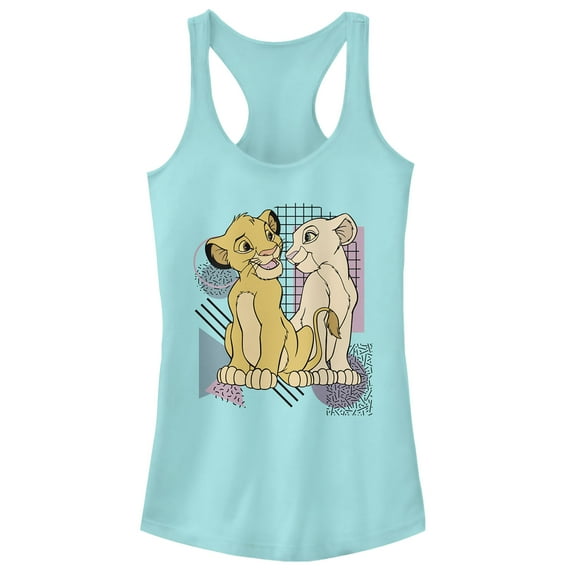 Junior's Lion King Bold Retro Cub Love Racerback Tank Top Cancun X Small