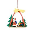 thumbnail image 2 of CHRISTIAN ULBRICHT Ornament - Santa With Sled In Arch, 2 of 2