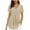 Beige, variant on Chiffon Blouses for Women Loose Fit Casual Solid Color Summer Petal Short Sleeve Ruffled Ruched V Neck Double Layers Mesh Tunic Tees Shirts Black L