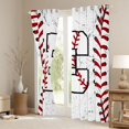 thumbnail image 3 of Manfei Baseball Sport Lovers Curtains Pack of 2 (42x84 Each),Boys Ball Game Curtains Blackout,First Letter E Bedroom Curtains For Boys,Super Cozy Room Decor, 3 of 6