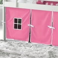 thumbnail image 5 of OS Home and Office Louvered Design Twin Low Loft Bed in White with Pink Canvas Tent, 5 of 6