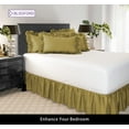 thumbnail image 2 of Ruffled Bed Skirt (Twin, Gold) 21 Inch Drop Dust Ruffle with Platform, Poly/Cotton Fabric, Available in All Bed Sizes and 14 Colors - Blissford, 2 of 6