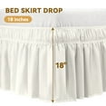 thumbnail image 4 of Beige Full Bed Skirt, 18-Inch Tailored Drop, Wrap-Around Dust Ruffle, Easy Install, 4 of 8