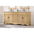 thumbnail image 2 of Elegant Lighting Vf30472d Francis 72" Free Standing Double Basin Vanity Set - Beige, 2 of 8