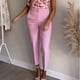 thumbnail image 4 of TRAF-ropa de oficina a la moda, pantalones de cintura alta para mujer, pantalones formales, trajes de oficina, pantalones lápiz, pantalones negros, rosas y blancos para mujer, 4 of 5
