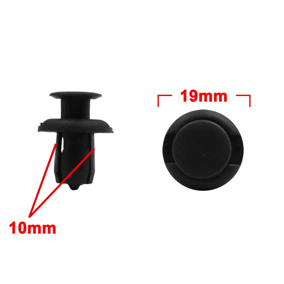 10pcs Bumper Clips 10mm Hood Fender Push Rivets Retainer Fasteners For Honda Car