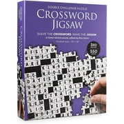 Dual Challenge Crossword Jigsaw Puzzle 3rd Edition - 550 Piece 2-in-1 Puzzle Game for Adults Families