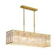 thumbnail image 3 of Modern Rectangular Crystal Chandelier Hanging Pendant Light Lamp Durable, 3 of 16