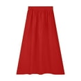 thumbnail image 5 of QLEICOM Women's 2 Piece Outfits Tie Knot One Shoulder Tank Top High Waist Side Split Maxi Skirt Red XL, US Size 10, 5 of 7