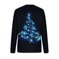 thumbnail image 5 of BLVB Merry Christmas Shirt for Women Crewneck Christmas Tree Graphic Sweatshirt Casual Vacation Long Sleeve Tees Tops, 5 of 5