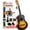 Sunburst Teardrop Matte, variant on Pyle Beginner Acoustic Guitar Kit, 1/4 Junior Size All Wood Instrument for Students and Adults, 30" Natural Gloss