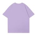 thumbnail image 4 of Short Sleeved Round Neck T Shirts for Women Fourth of July T Shirts Women American Flag Shirts for Women Memorial Day Womens Tops Womens Tee Printed T-Shirt Independence Day Top Purple XXXXXL, 4 of 5