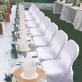 thumbnail image 2 of Paquete de 10 fundas de licra para sillas plegables, universales, elásticas y lavables, para bodas, fiestas, banquetes y celebraciones, 10 unidades, color blanco, 2 of 5