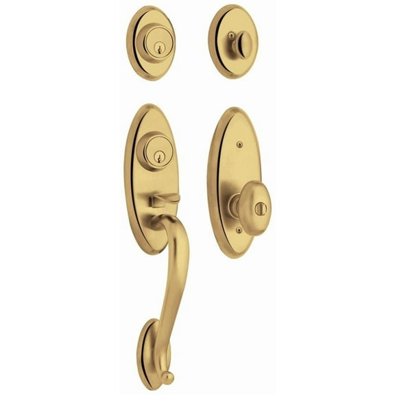 Baldwin 85345.2Ent Landon Sectional Single Cylinder Keyed Entry Handleset - Brass