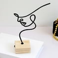 thumbnail image 4 of Abbracc 2Pack Metal Wire Art Sculpture Geometric Line Figure Crafts Table Decoration, 4 of 9