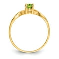 thumbnail image 2 of 14K Yellow Gold Ring Band with Stones (08) August Peridot Oval Green, Size 5, 2 of 5