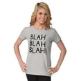 thumbnail image 4 of BlahBlahBlah Talking Loud Funny Womens Slim Fit Graphic Tee Brisco Brands S, 4 of 5