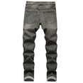 thumbnail image 5 of Mens Cargo Pants Casual Cotton Straight Ripped Hole Trousers Jeans Pants Full Length Pants Regular Straight Pant Green 3XL, 5 of 5