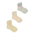 thumbnail image 3 of Justice Girls Mid Crew Socks 3-Pack, Sizes M-L, 3 of 5