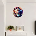 thumbnail image 4 of Battery Operated Decor Clocks Non-Ticking Silent Clocks Personalized Wall Clock with Photo for Bathroom,Office,Living Room-Colorful Lion Face Portrait Vector Illustration Art(12inch), 4 of 4