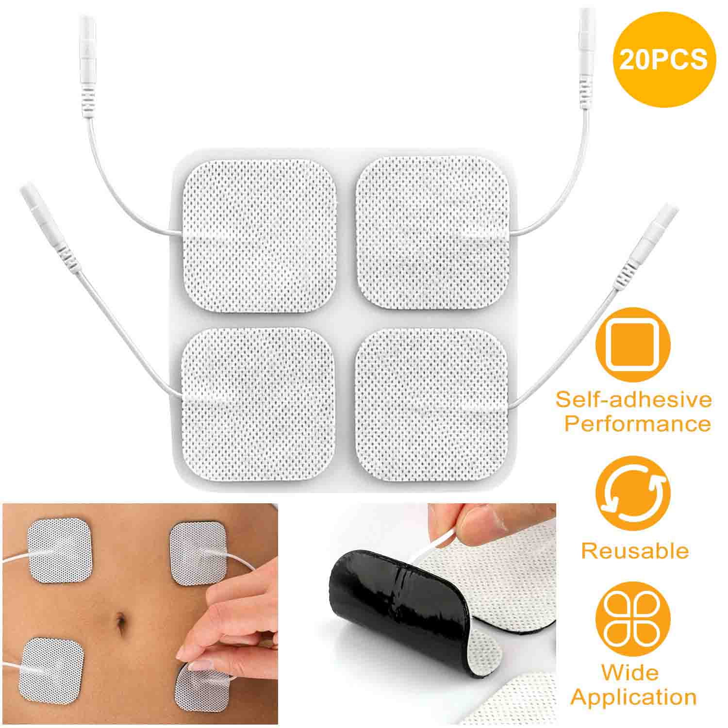 TENS Unit Pads, 20pcs Electrotherapy Self Adhesive Pads Replacement