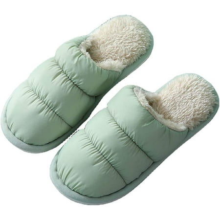 

PIKADINGNIS Women Fuzzy House Slippers Warm Memory Foam Plush Indoor Outdoor Bedroom Slipper Shoes