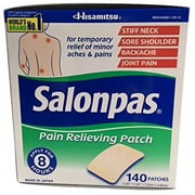 Salonpas Pain Relieving Patch, (2 PACK-140 Count)