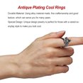 thumbnail image 4 of Jumpingount Anillos Vintage enchapado regalo exagerado anillos de dedos accesorios de estilo Punk joyería de los hombres para el desgaste de la empresa de Ropa, zapatos y accesorios Miscelánea Jumpingount AP010544-00, 4 of 6