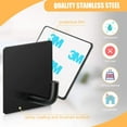 thumbnail image 3 of Matte Black Adhesive Hooks, Stainless Steel, Waterproof Easy Installation Versatile Design For Multiple Uses (3 Pieces), 3 of 7