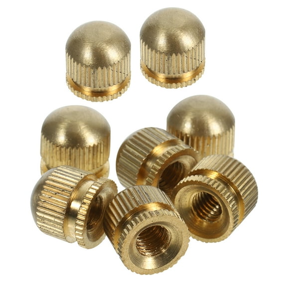 Raindrops  8 Pcs Metal Light Fixture Screw Caps Lamp Shade Parts Hardware Golden