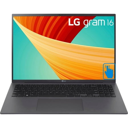 LG gram 16 Touchscreen Laptop 16.0in WQXGA IPS Intel Evo Platform (12-Core Intel i7-1360P, 16GB LPDDR5, 1TB SSD, Backlit KYB, 2 Thunderbolt 4, WiFi 6E, HD Webcam, Win 11 Pro)