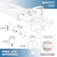 thumbnail image 3 of Urbanest Adjustable Double Curtain Rod Set Zeffoli Manhattan Finials – 1″ Front & 3/4 Back Rod With Glossy White Rod, 84-120 Inches, 3 of 6