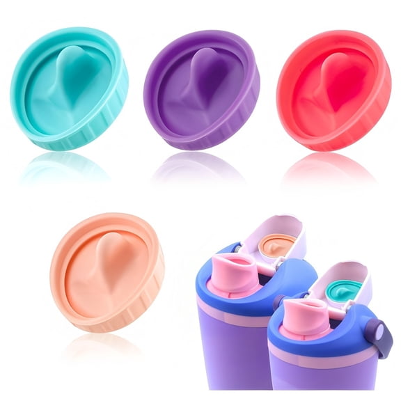 4Pack Silicone Replacement Bottle Mouth Stopper, Compatible with Owala FreeSip Spout Lid, Leak Proof Rubber Seal for Water Bottle