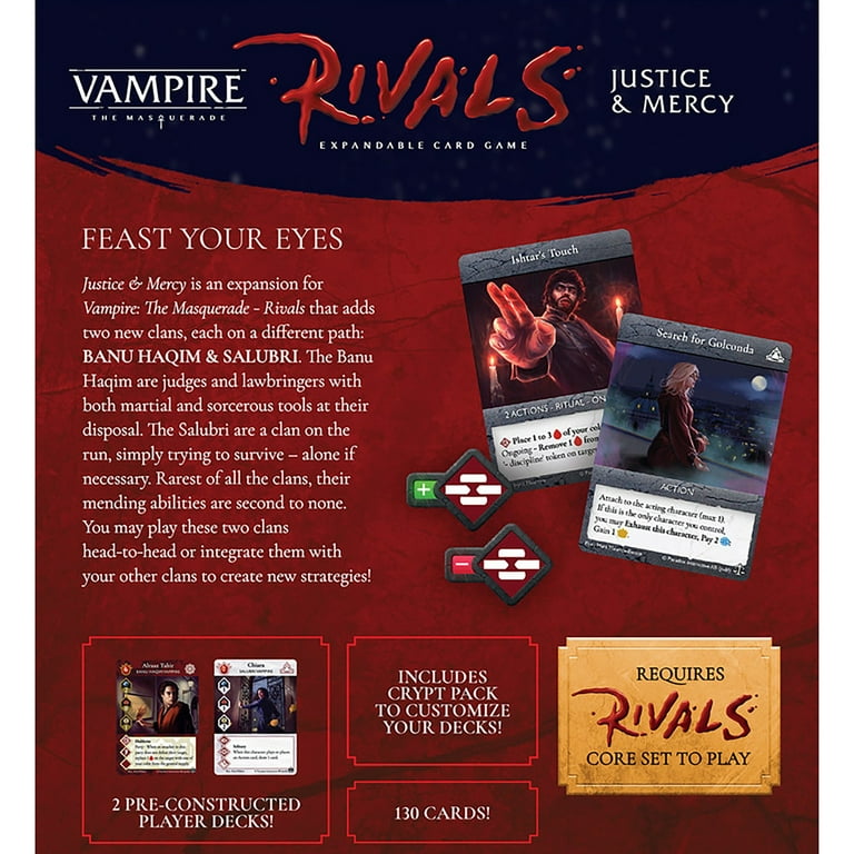  Renegade Game Studios Vampire The Masquerade Rivals Expandable  Card Game 2-4 Players, Ages 14+ Playing time 30-70 Minutes : Toys & Games