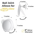 thumbnail image 5 of Fogless Shaving Shower Mirror - with Suction Cup, Shower and Rotating Shaver Holder, Small Mirror, Shower Accessory, Bathroom Mirror, Bathroom Accessory, Razor Holder (Clear), 5 of 5