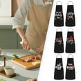 thumbnail image 4 of Matsuzay 2 unids/set lista de embalaje conjunto de delantal de cocina para parejas Idea de regalo para parejas fácil de limpiar y regalos Cocina y Comedor Negro I, 4 of 6
