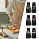 thumbnail image 5 of Naiovety 2x Lista de embalaje negro Juego de delantales de cocina para parejas Idea de regalo para parejas Regalos geniales para parejas Cocina y Comedor Negro A, 5 of 6
