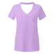 thumbnail image 3 of Fiudx Ofertas Relámpago Blusa de Manga Corta con Cuello En V para Mujer, Uniforme de Trabajo, Blusa con Bolsillo Sólido, 3 of 4