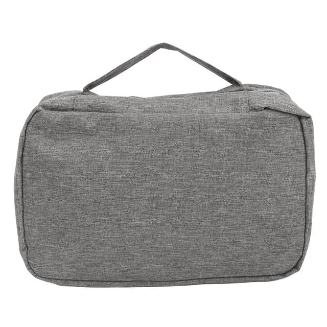 Bolsa de aseo colgante de viaje Bolsa de cosméticos de viaje Bolsa organizadora de lavado de artículos de tocador para colgar doblada para hombres y mujeres Gris