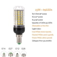thumbnail image 1 of Bombillas LED tipo mazorca de maíz, focos de alta potencia para mesa, escritorio, hogar, interior, E27, E26, E12, E14, B22, AC 220V, 230V, 240V, 7W-35W, 10 Uds., 1 of 4