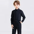 thumbnail image 5 of EnJoCho Boys Formal Suit Set Long Sleeve Shirt Dress Pants Wedding Outfit For Kids Classic School Events Two Piece, 5 of 7