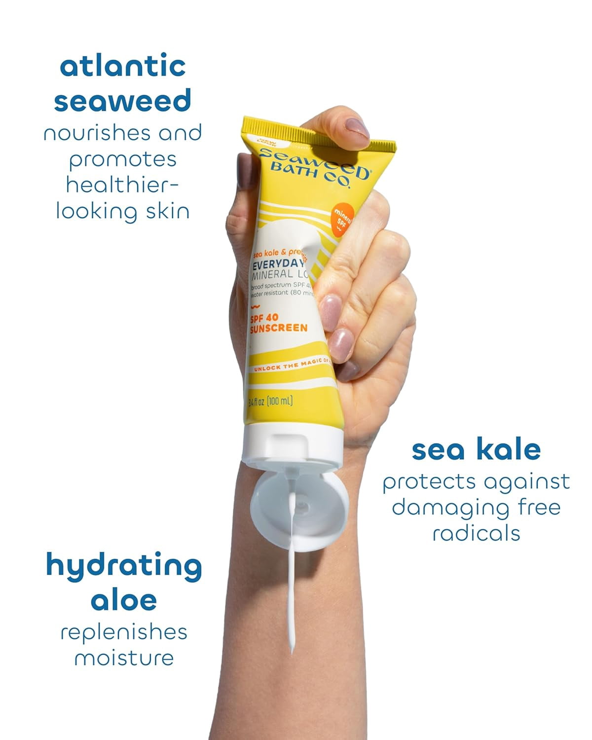 (Pack Of 4) Seaweed Bath Company Sunscreen Lotion SPF40 3.4 Fl Oz
